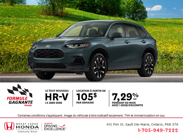 Procurez-vous le Honda HR-V 2026