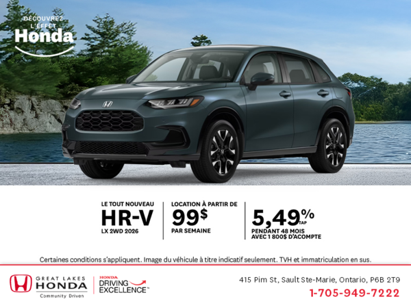 Procurez-vous le Honda HR-V 2026