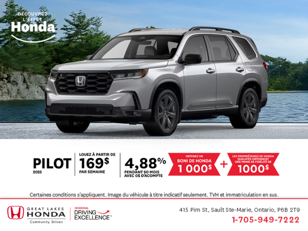 Procurez-vous le Honda Pilot 2025