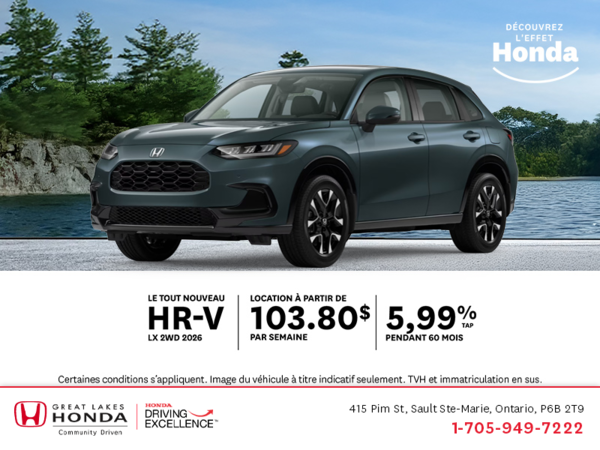 Procurez-vous le Honda HR-V 2026