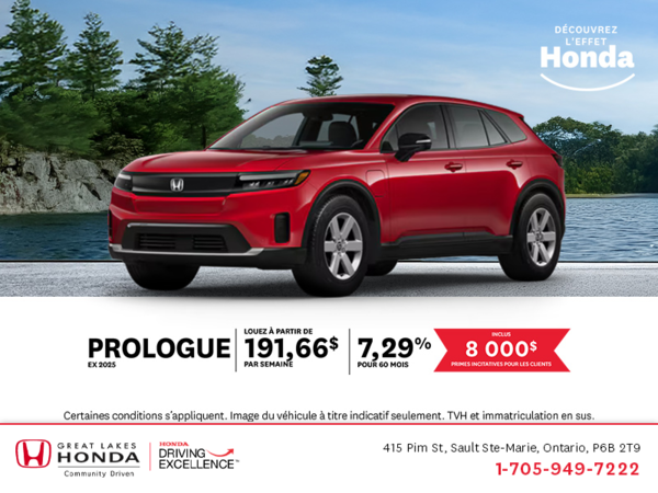 Procurez-vous le Honda Prologue 2025 !