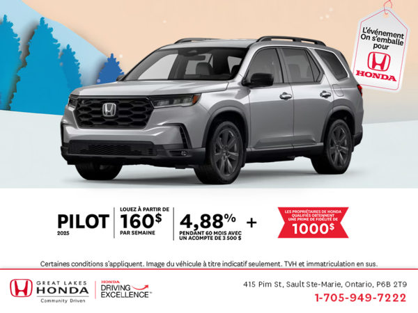 Procurez-vous le Honda Pilot 2025