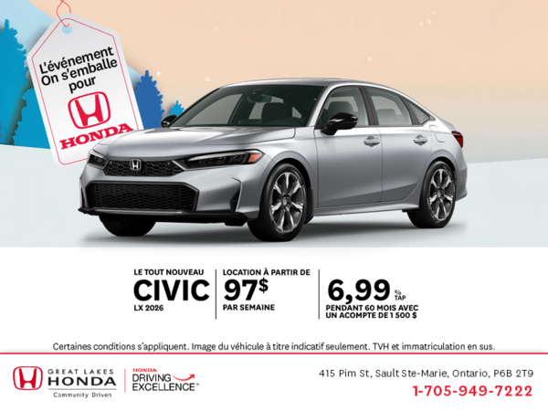 Procurez-vous le Honda Civic 2026