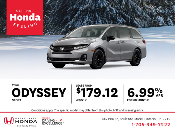 Get the 2026 Honda Odyssey!