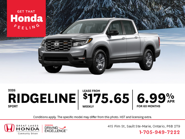 Get the 2026 Honda Ridgeline!