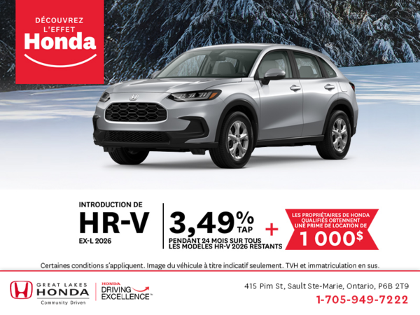 Procurez-vous le Honda HR-V 2026