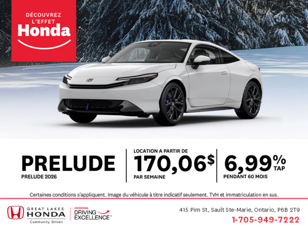 Procurez-vous le Honda Prelude 2026 !