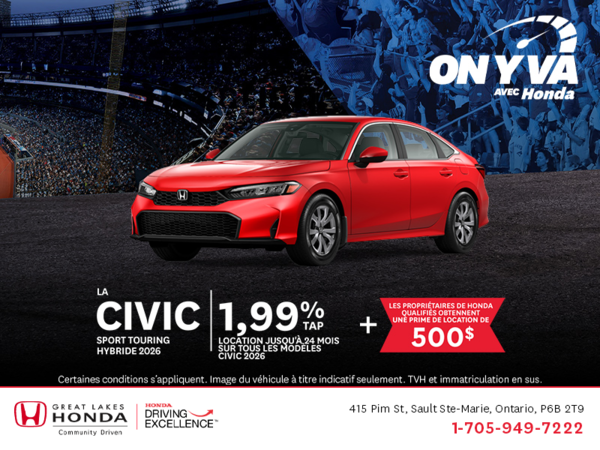 Procurez-vous la Honda Civic Hybride 2026