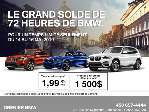 Le Grand Solde de 72 Heures de BMW!