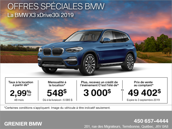 BMW X3 xDrive30i 2019