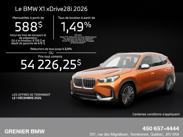 Procurez-vous le Bmw X1 2026