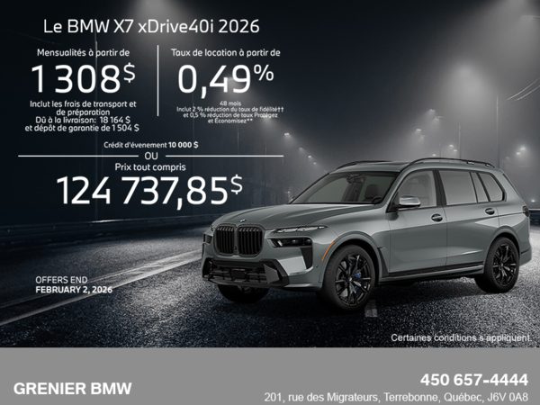 Procurez-vous le Bmw X7 2026