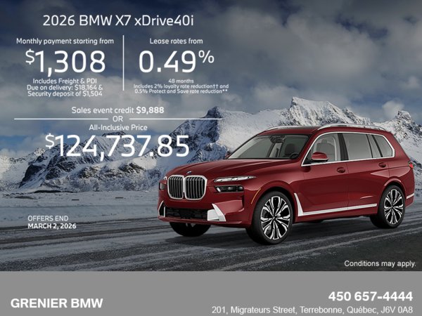 Get the 2026 BMW X7