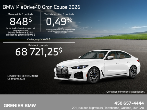 BMW i4 eDrive40 Gran Coupé 2026