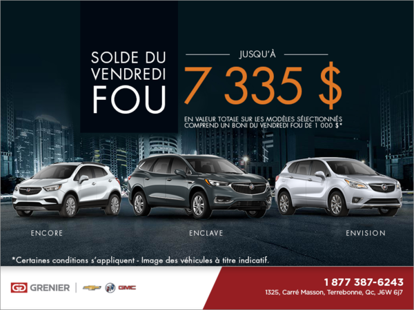 Solde du vendredi fou de Buick!