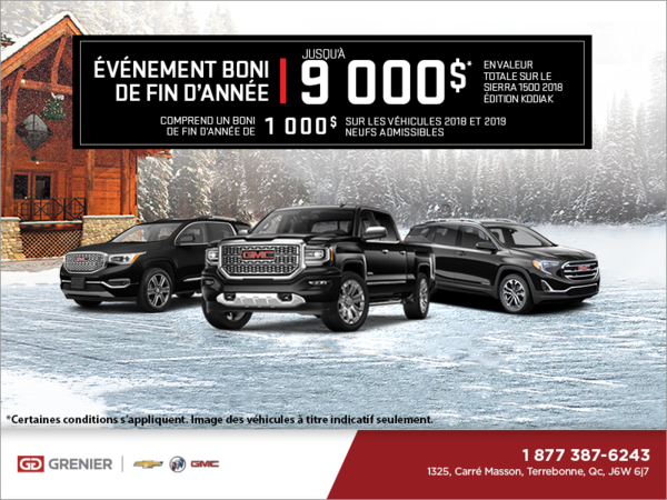 Événement boni de fin d'année!