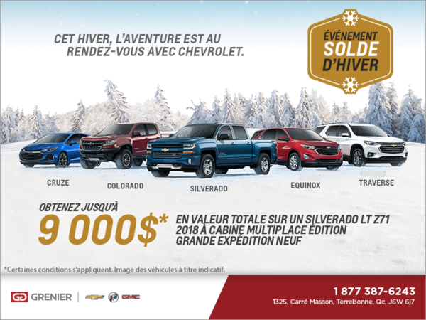 Cet hiver, l'aventure est au rendez-vous avec Chevrolet.