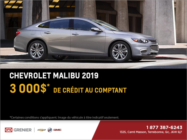 Obtenez le Chevrolet Malibu 2019