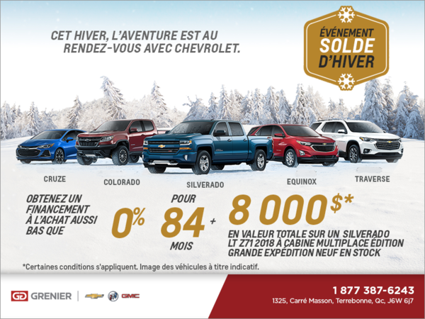 Cet hiver, l'aventure est au rendez-vous avec Chevrolet.