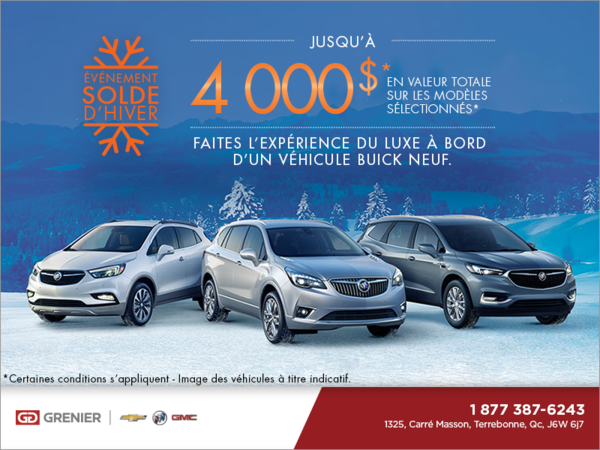 Faites l'expérience du luxe à bord d'un véhicule Buick neuf.