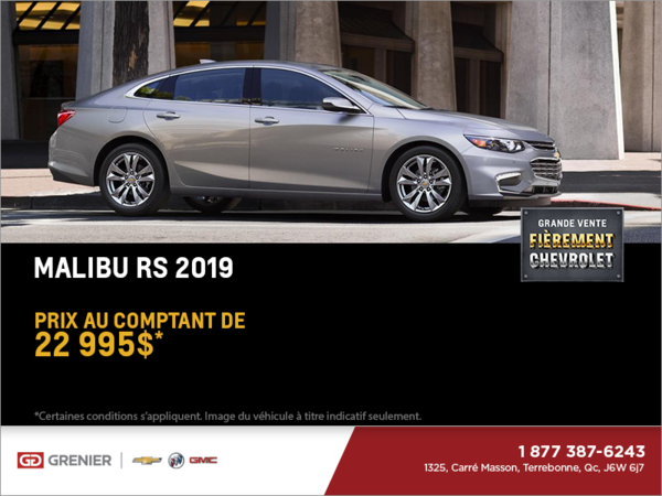 Obtenez le Chevrolet Malibu 2019