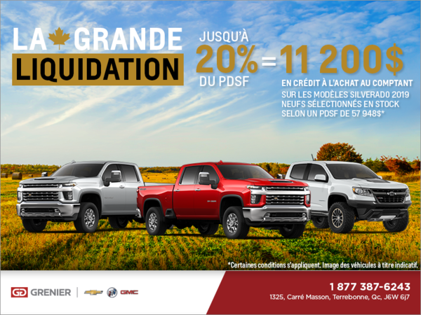 La grande liquidation Chevrolet!