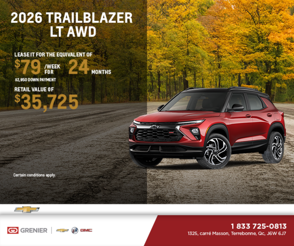 Get the 2026 Chevrolet Trailblazer LT AWD
