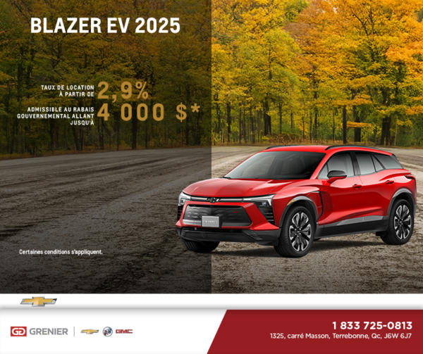 Procurez-vous le Chevrolet Blazer EV 2025