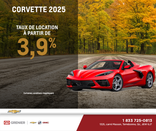 Procurez-vous le Chevrolet Corvette 2025