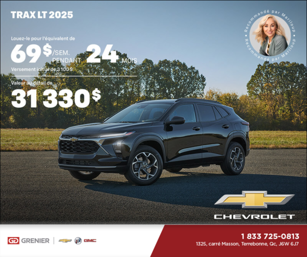 Procurez-vous le Chevrolet Trax LT 2025