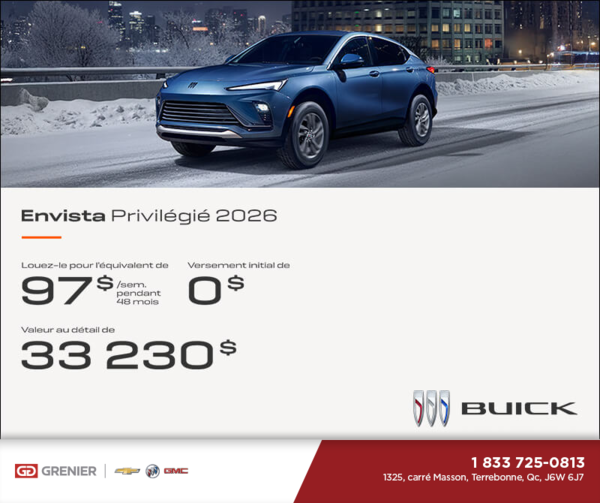 Procurez-vous la Buick Envista 2026