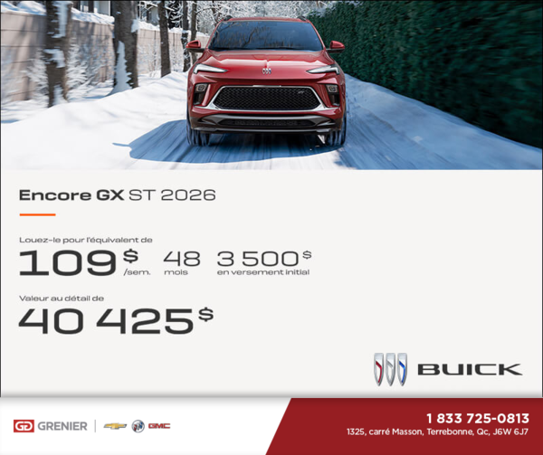 Procurez-vous le Buick Encore GX 2026