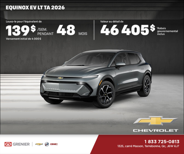 Procurez-vous le Chevrolet Equinox EV 2026