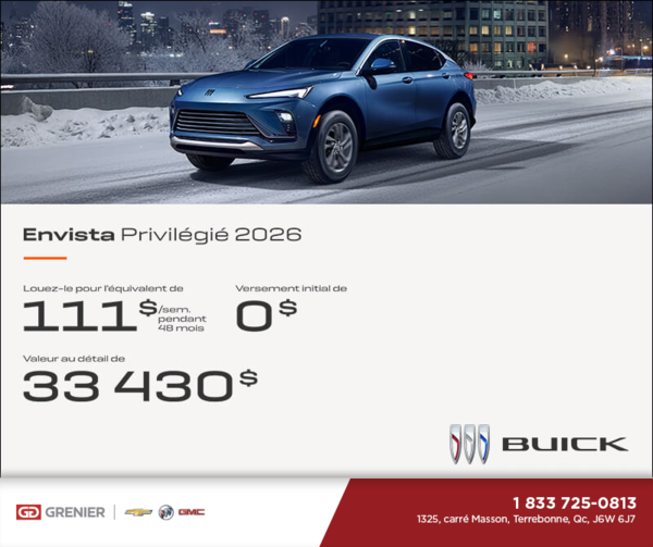 Procurez-vous la Buick Envista 2026