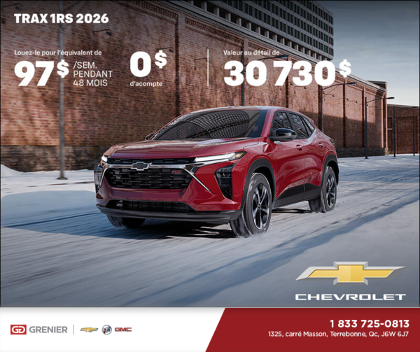 Procurez-vous le Chevrolet Trax 2026