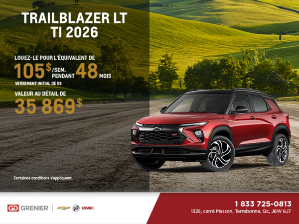 Le Chevrolet Trailblazer LT TI 2026