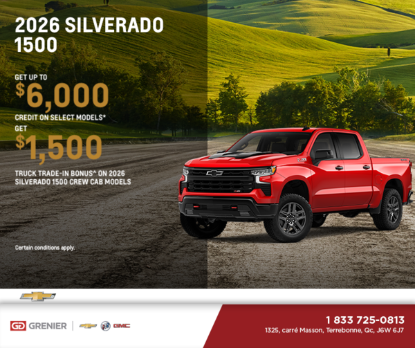 Get the 2026 Chevrolet Silverado 1500