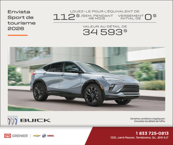 Procurez-vous la Buick Envista 2026