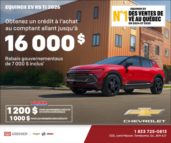 Procurez-vous le Chevrolet Equinox EV 2026