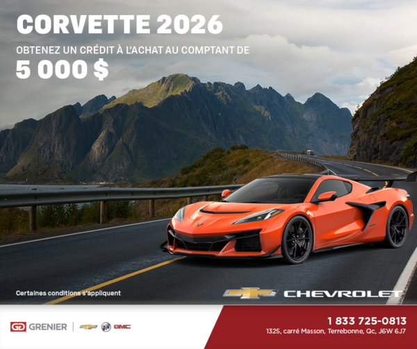 Procurez-vous le Chevrolet Corvette 2026