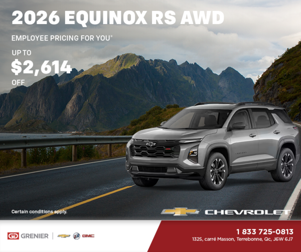 Get the 2026 Chevrolet Equinox RS AWD