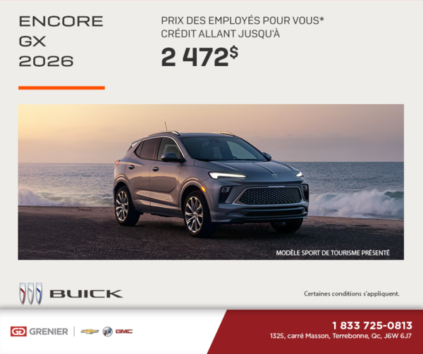 Procurez-vous la Buick Encore Gx 2026