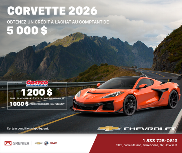 Procurez-vous le Chevrolet Corvette 2026