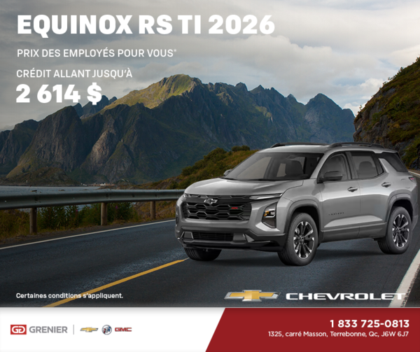Procurez-vous le Chevrolet Equinox RS 2026