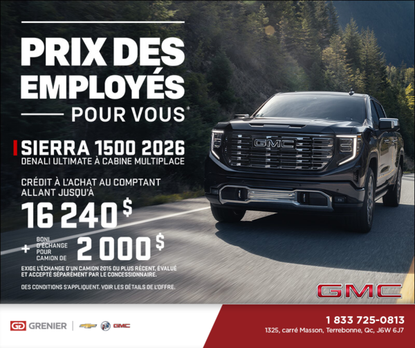 Le GMC Sierra 1500 Denali Ultimate 2026