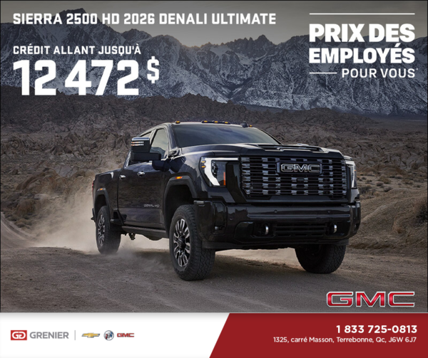 Le GMC  Sierra 2500 HD Denali Ultimate 2026