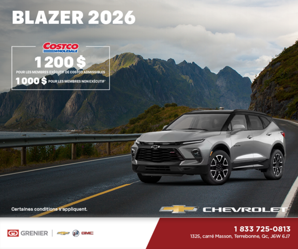 Procurez-vous le Chevrolet Blazer 2026