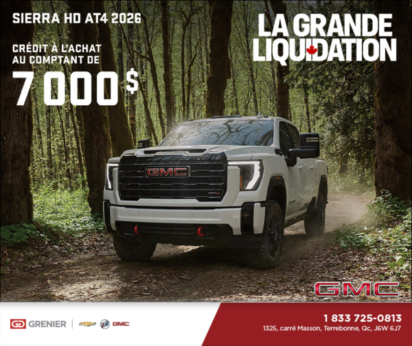 Le GMC Sierra HD AT4 2026