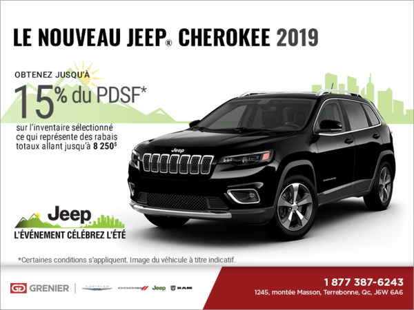 Conduisez un Jeep Cherokee 2019!