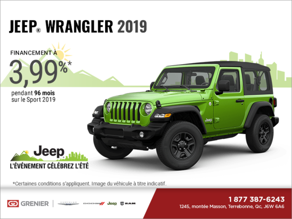 Conduisez un Jeep Wrangler 2019!